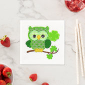 Papier Napkins St. Patrick's Day Owl Servet (Insitu)