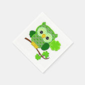 Papier Napkins St. Patrick's Day Owl Servet (Hoek)