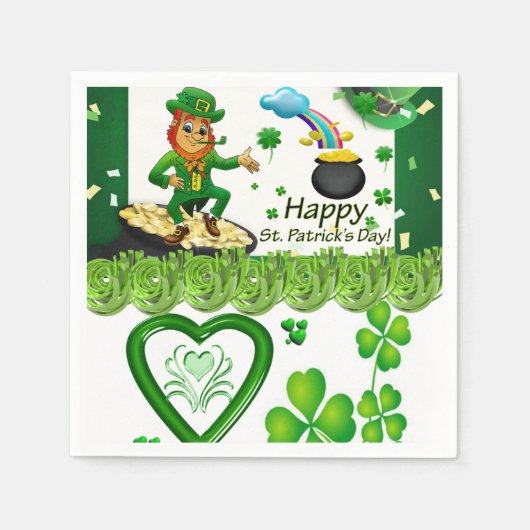 Papier Napkins St. Patrick's Day Servet (Voorkant)