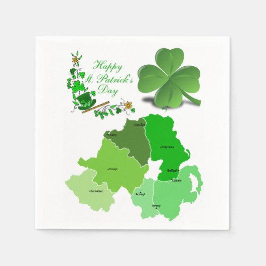 Papier Napkins St. Patrick's Day Servet (Voorkant)
