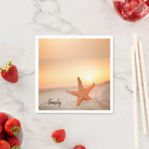Papier Napkins, Starfish Beach Servet