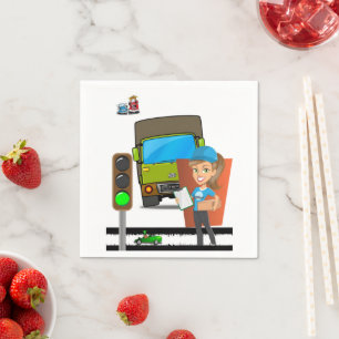 Papier Napkins, Vrouw Driver Napkins Servet