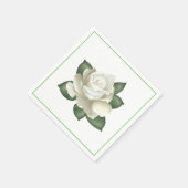 Papier "Napkins-" White Rose Servet (Hoek)