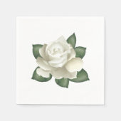 Papier "Napkins-" White Rose Servet (Voorkant)