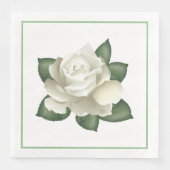 Papier "Napkins-" White Rose Servet (Voorkant)