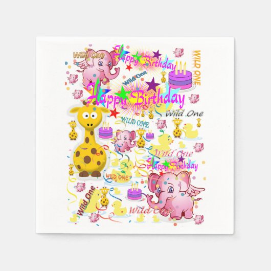 Papier Napkins Wild One Birthday Servet (Voorkant)