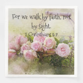 Papier-navelroze rozen, letterlijk met vijf vinger servet (Voorkant)