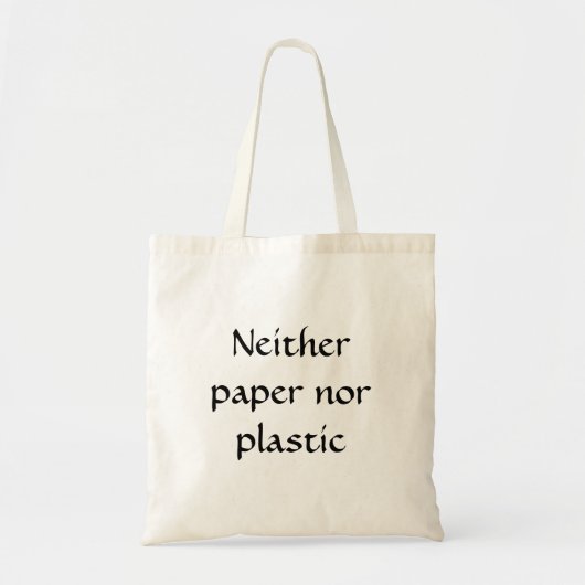 Papier noch kunststof tote bag (Voorkant)