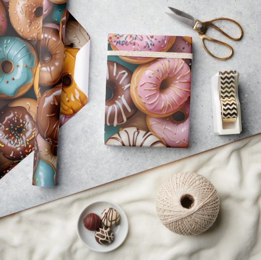 Papier om Donuts in te verpakken (Crafts)