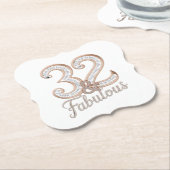 Papier Onderzetter - 32 & Uitstekend (Gekanteld)