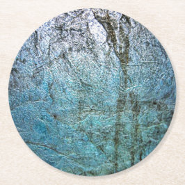 Papier Onderzetter, Abstract blauw decoratief onde Ronde Kartonnen Onderzetter