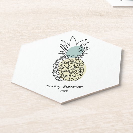 Papier Onderzetter Ananas (Schuin)