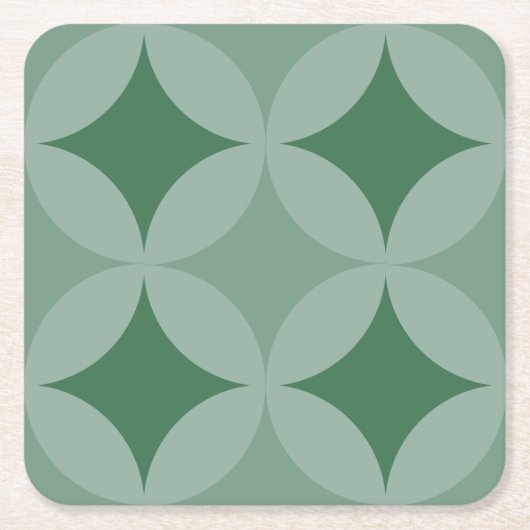 Papier Onderzetter - cirkels en diamanten (Voorkant)