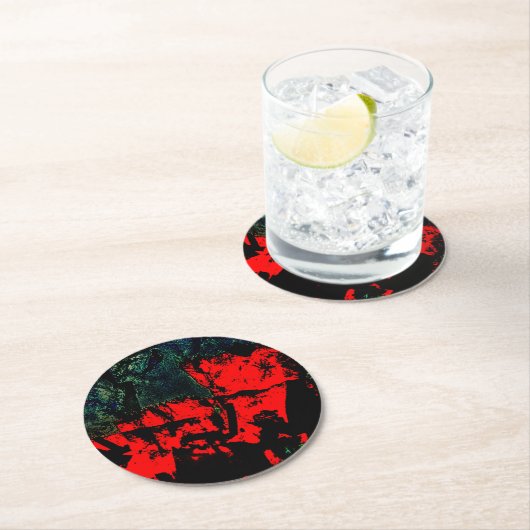 Papier Onderzetter donkerplastic recyclen motief (Insitu)