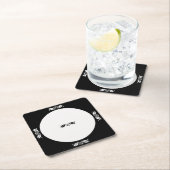 Papier Onderzetter - Holly bladeren in zwart-wit (Insitu)