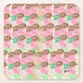 Papier Onderzetter: Ijsmaken Kartonnen Onderzetters (Voorkant)