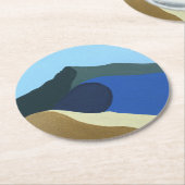 Papier Onderzetter Kleuren van Mt Tamalpais Schild (Gebogen)