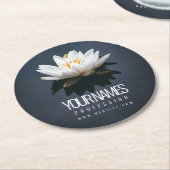 PAPIER ONDERZETTER VISITEKAARTJE : LOTUS OP WATER (Gebogen)