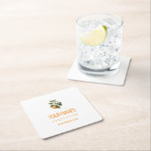 PAPIER ONDERZETTER VISITEKAARTJE: ORANJE BLOSSOM (Insitu)