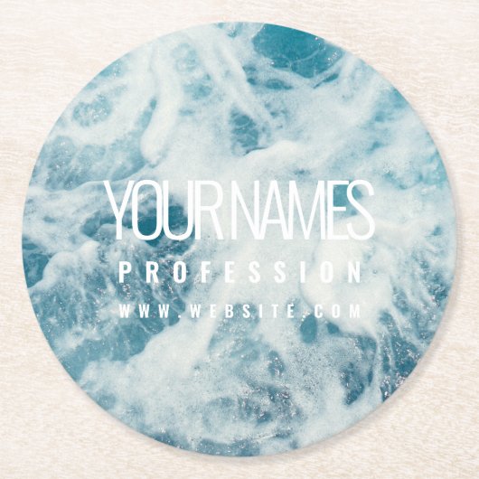 PAPIER ONDERZETTER VISITEKAARTJE : WATER (Voorkant)