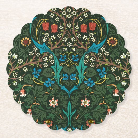 PAPIER ONDERZETTER WILLIAM MORRIS "TULIPS" ONTWERP (Voorkant)