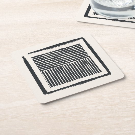 Papier Onderzetter zwart-wit (Schuin)