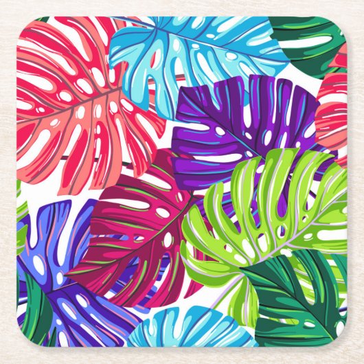 Papier Onderzetters Tropische handpalmen Print (Voorkant)