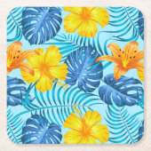 Papier Onderzetters Tropische handpalmen Print (Voorkant)