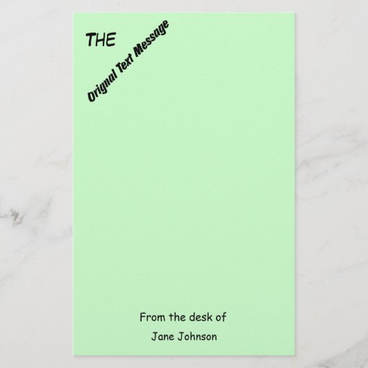 Papier - Oorspronkelijk tekstbericht (Voorkant)