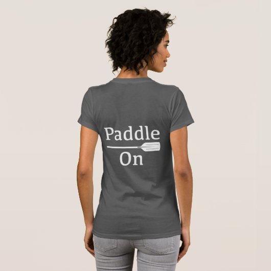 Papier op design - damesbank + doek dunne T T-shirt (Achterkant volledig)