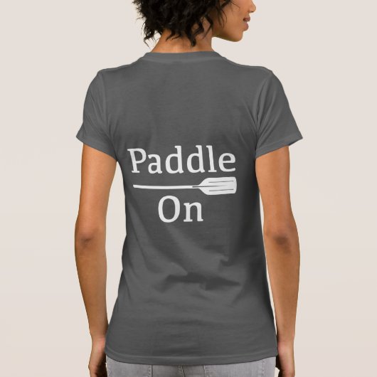 Papier op design - damesbank + doek dunne T T-shirt (Achterkant)