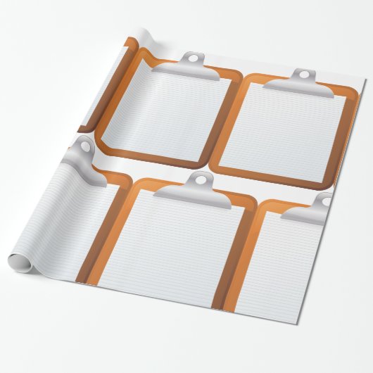 Papier op een klembord (Uitgerold)