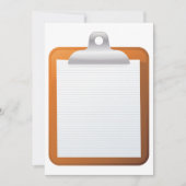Papier op een klembord kaart (Voorkant)