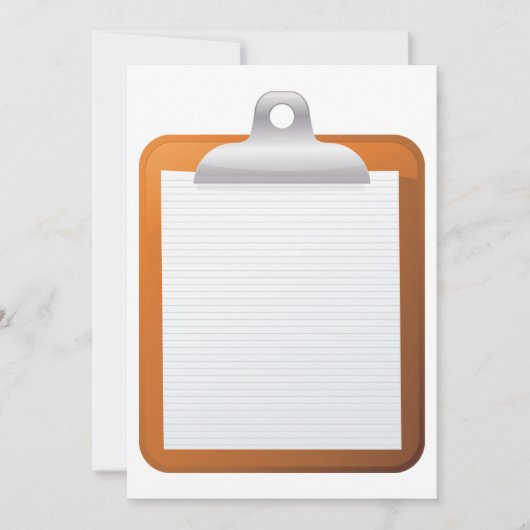 Papier op een klembord kaart (Voorkant)
