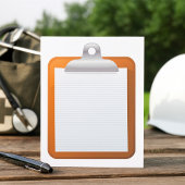 Papier op een klembord kaart