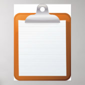 Papier op een klembord poster (Voorkant)