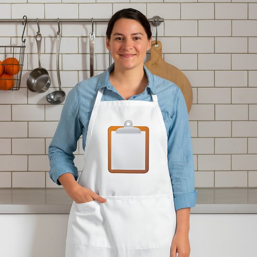 Papier Op Een Klembord Standaard Schort