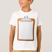 Papier op een klembord t-shirt (Voorkant)