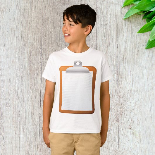 Papier op een klembord t-shirt