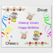 Papier op kaasmakerij, Heart Happy Birthday (Vlak)