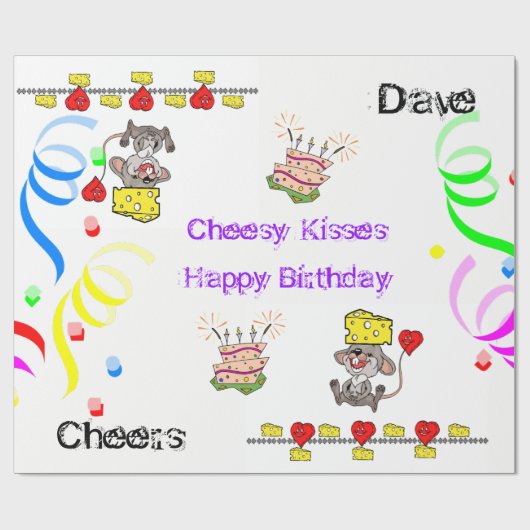 Papier op kaasmakerij, Heart Happy Birthday (Vlak)