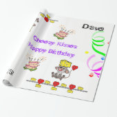 Papier op kaasmakerij, Heart Happy Birthday (Uitgerold)