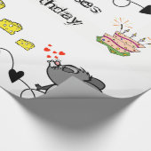 Papier op kaasmakerij Kisses Happy Birthday (Hoek)