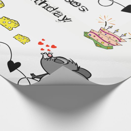 Papier op kaasmakerij Kisses Happy Birthday (Hoek)