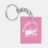 Papier op ontwerp - Vierkante (dubbelzijdige) Sleu Sleutelhanger (Voorkant Links)