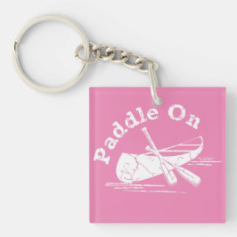 Papier op ontwerp - Vierkante (dubbelzijdige) Sleu Sleutelhanger