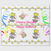 Papier op volle borst: Happy Birthday (Vlak)