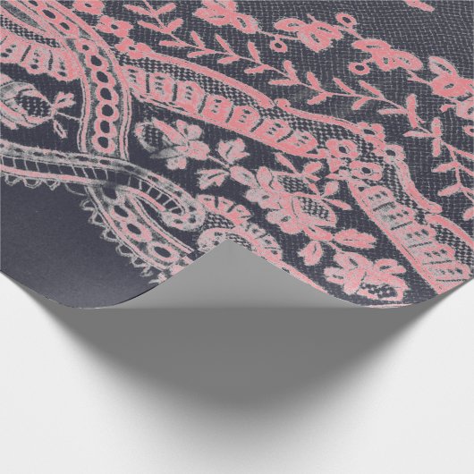 Papier oppakken, ZWART EN ANTIEK LACE (Hoek)