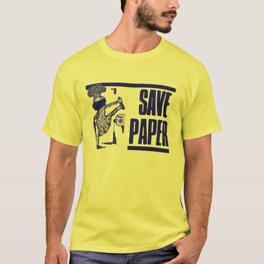 Papier opslaan t-shirt (Voorkant)