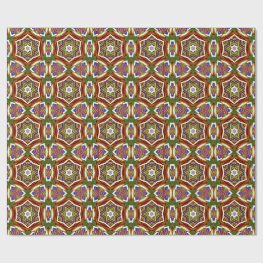 Papier Origami Effect in Groene en Donkere Aarde T (Vlak)